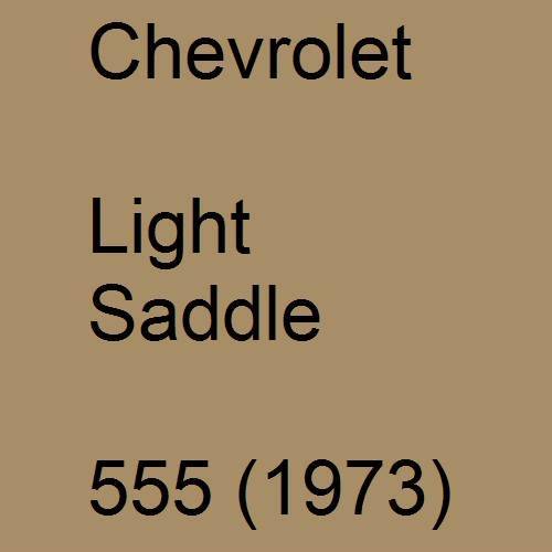 Chevrolet, Light Saddle, 555 (1973).